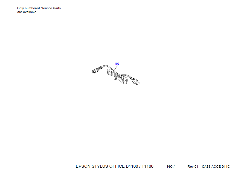 Epson Stylus Office T1110 B1100 T1100 1100 Parts Manual-1